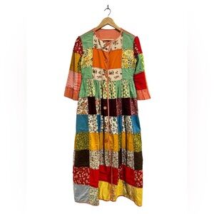 Long Sleeve Quilted Dress
